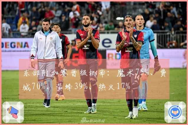东部附加赛晋级机率：魔术75%、费城70%、黄蜂39%、热火17%